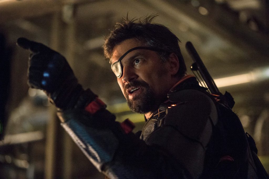 Arrow -- "Unthinkable" -- Image AR223b_ 0125b -- Pictured: Manu Bennett as Slade Wilson -- Photo: Cate Cameron/The CW -- © 2014 The CW Network, LLC. All Rights Reserved.