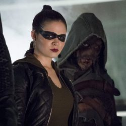 Arrow -- "So It Begins" -- Image AR506b_0083b.jpg -- Pictured (L-R): Madison McLaughlin as Evelyn Sharp/Artemis and Joe Dinicol as Rory Regan/Ragman -- Photo: Katie Yu/The CW -- ÃÂ© 2016 The CW Network, LLC. All Rights Reserved.